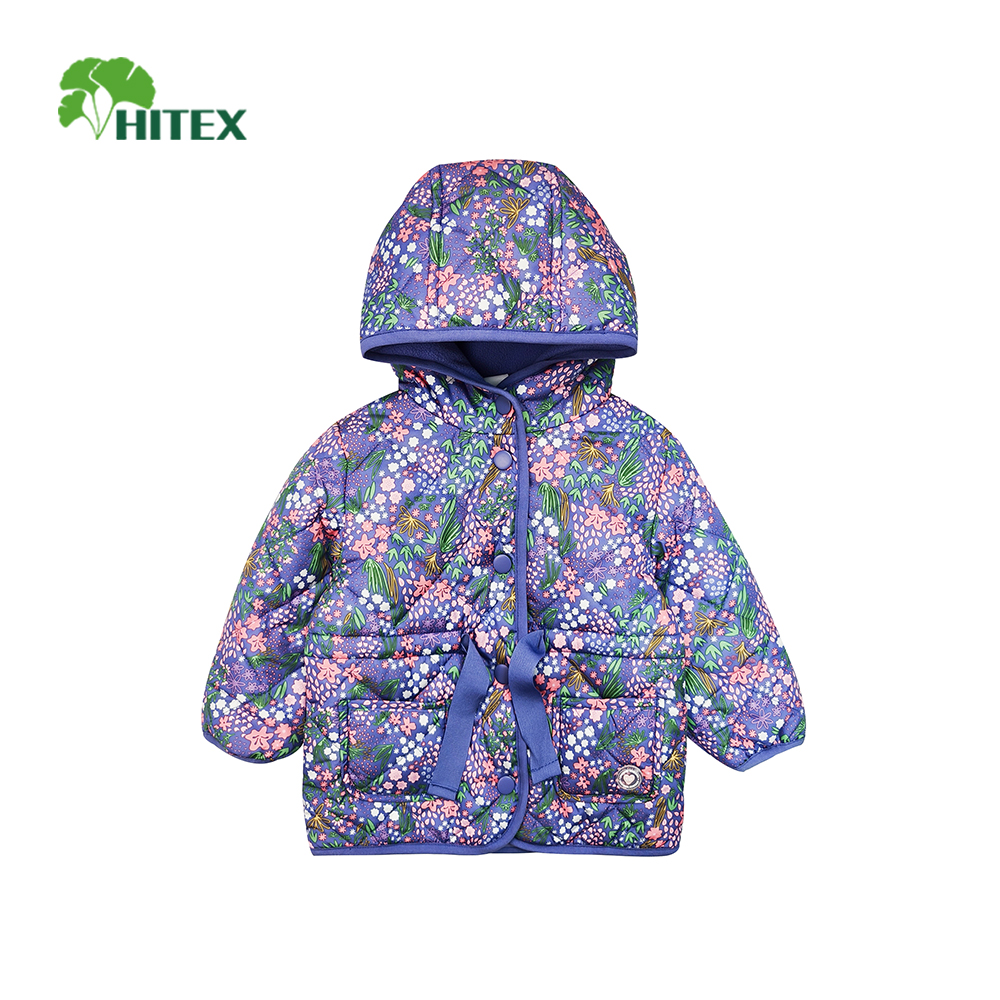 Hitex Girl's Woven Padded Diamond-Quiltedjacket With Hood