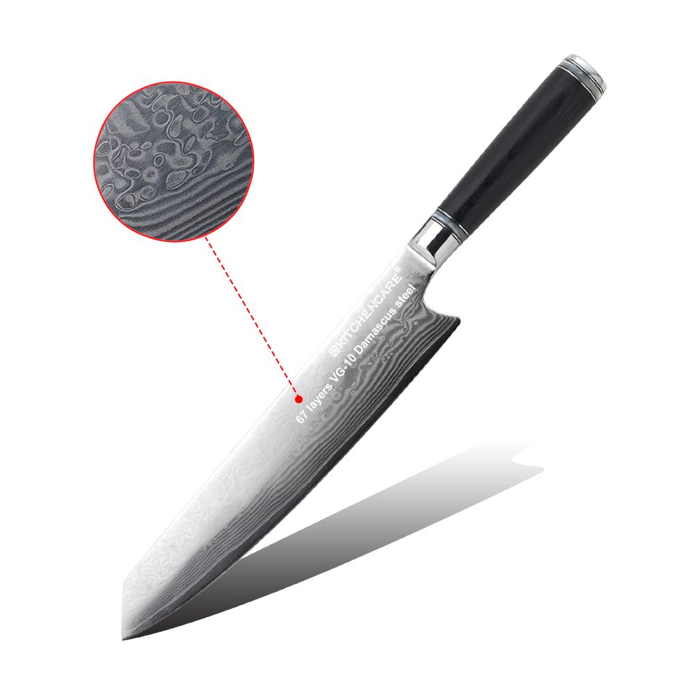 Hip-home Damascus steel chef knife professional pakka wood kiritsuke knife