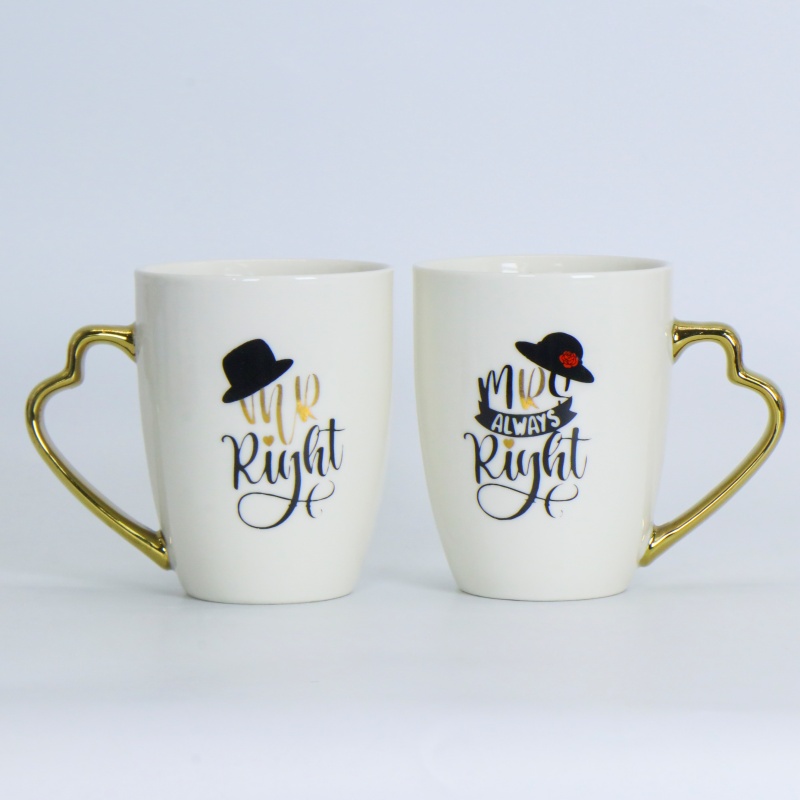 Valentine's Day couple ceramic cups