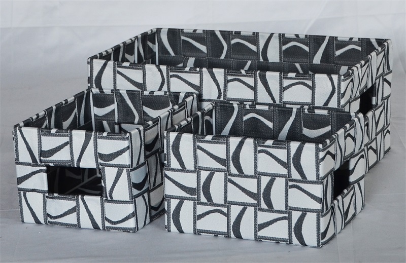 Decorative Strap Woven Basket