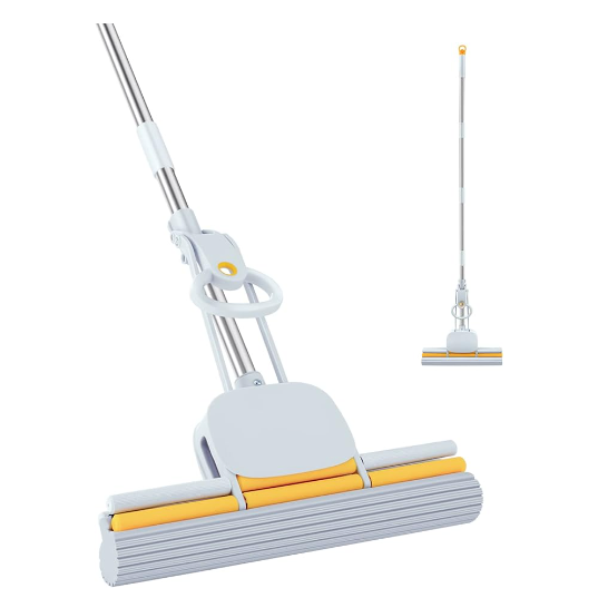 Sponge mops are used for floor cleaning