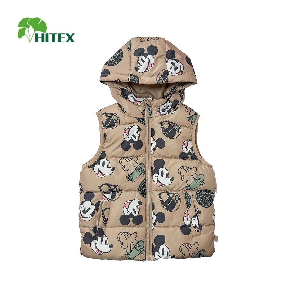 Hitex Boy's Hooded Padded Vest With Zipper