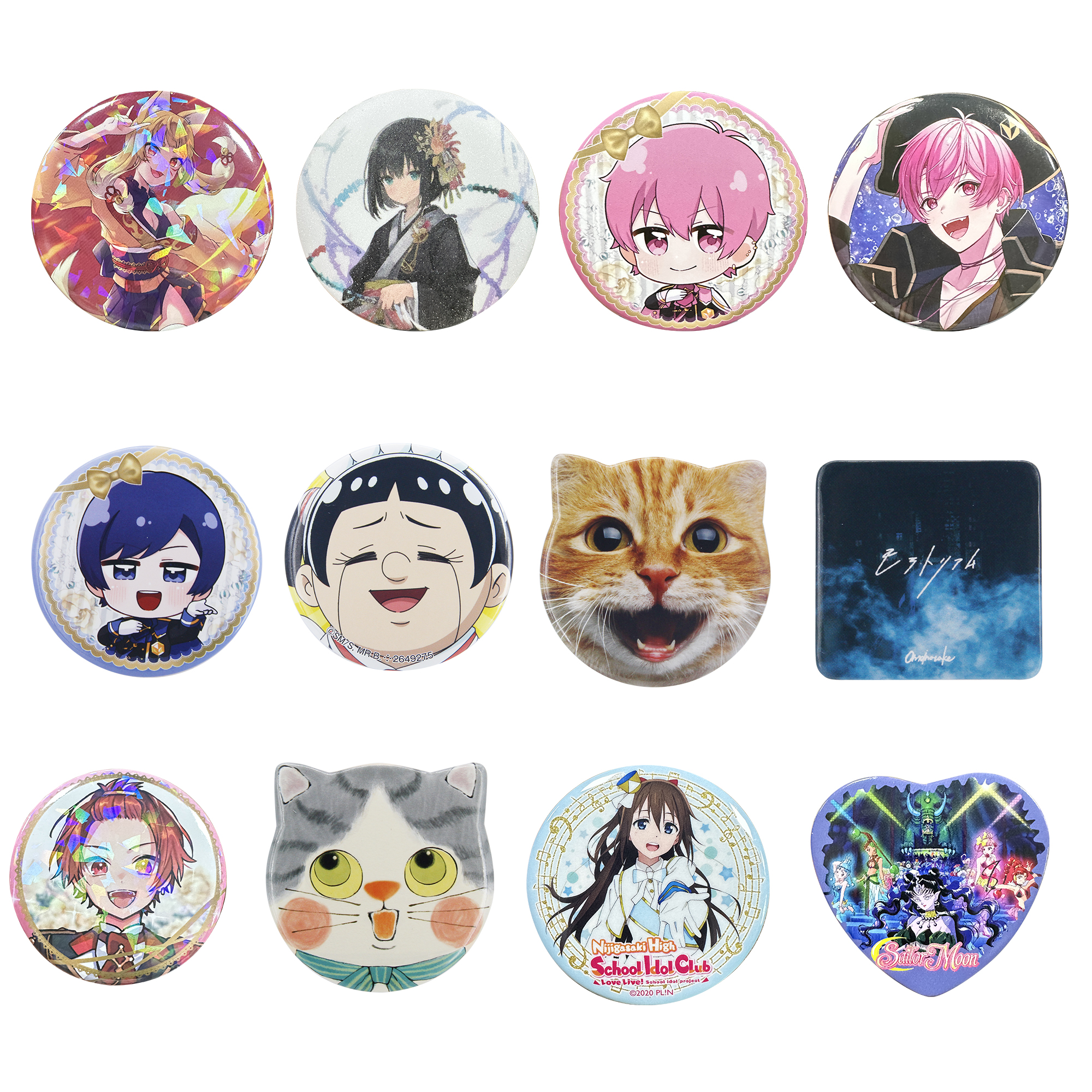 Personalized Metal Round Button Badges Printed Tinplate Badge