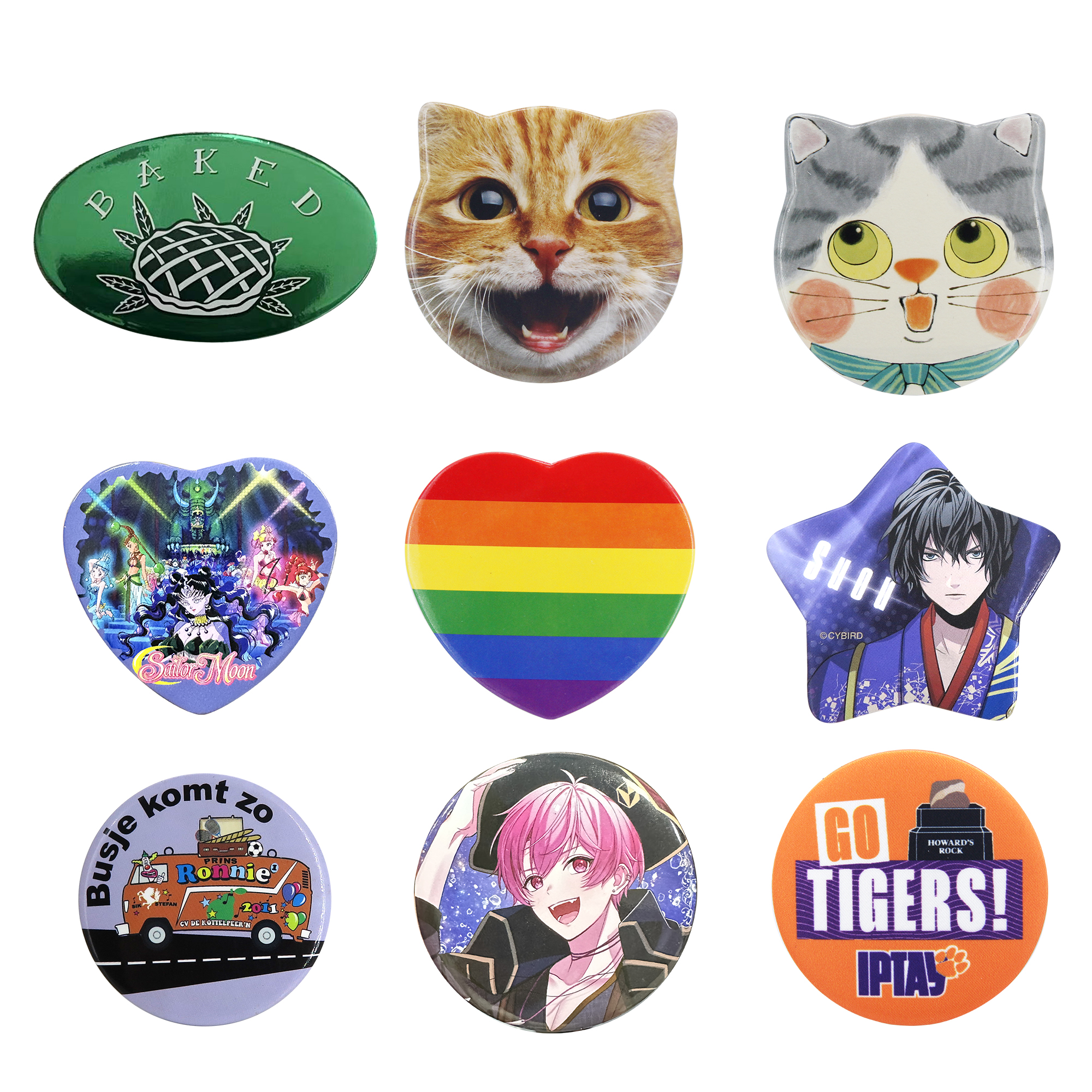 High Quality Custom Printing Logo Lapel Badge Pin Metal Button