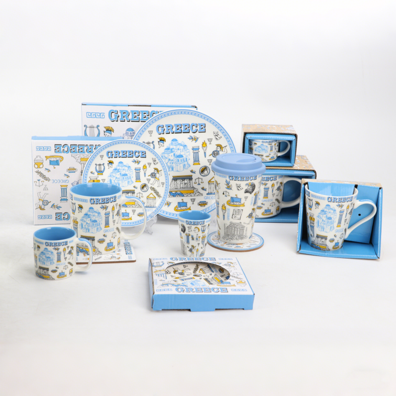 Greece tourist souvenir ceramic dinnerware