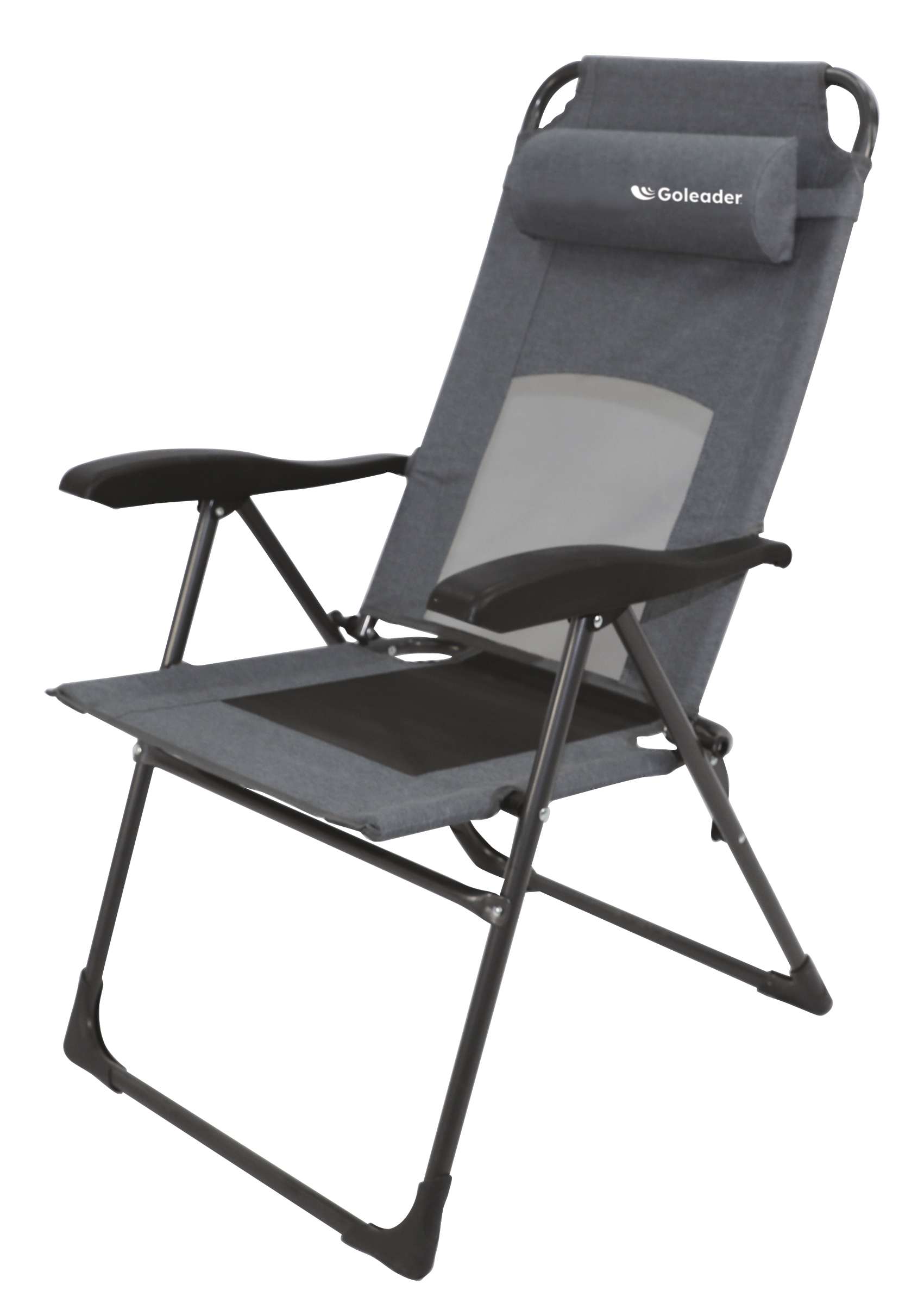 Patio Dining Chairs, Folding Chairs with 7 Level Adjustable Backrest, Headrest, Outdoor Portable