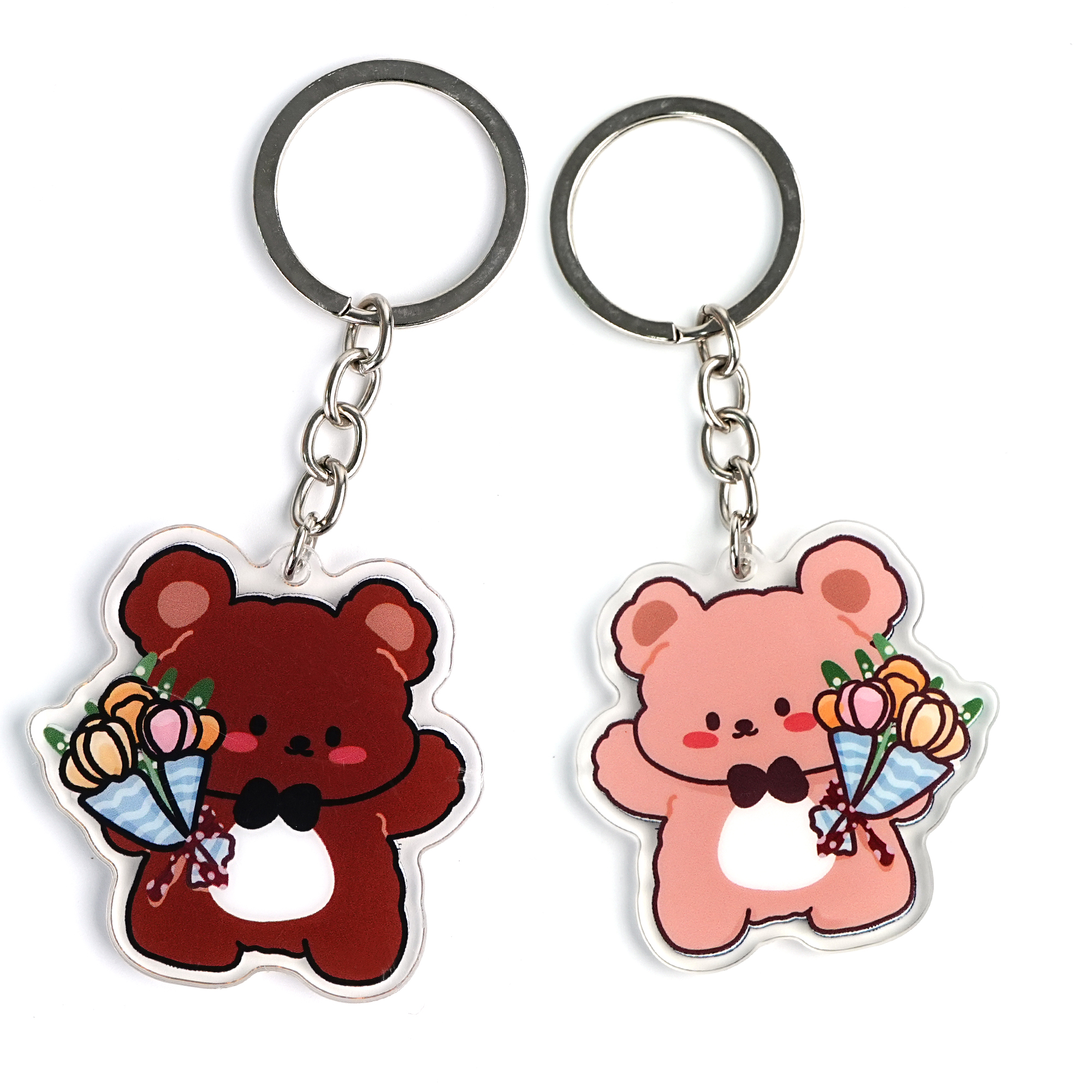 40 Years Manufacturer Custom Cartoon Keychain UV Printing Acrylic Keychain