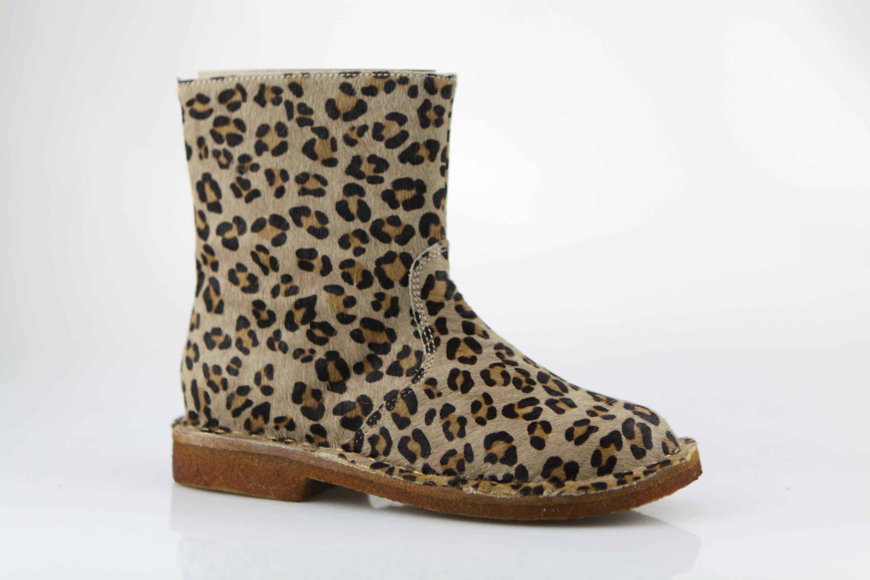 Children's Leopard Horsehair Boot