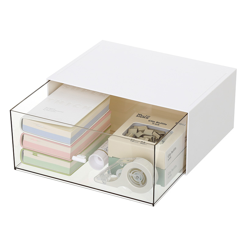 Plastic Desktop Storage Box (4 Compartments)
