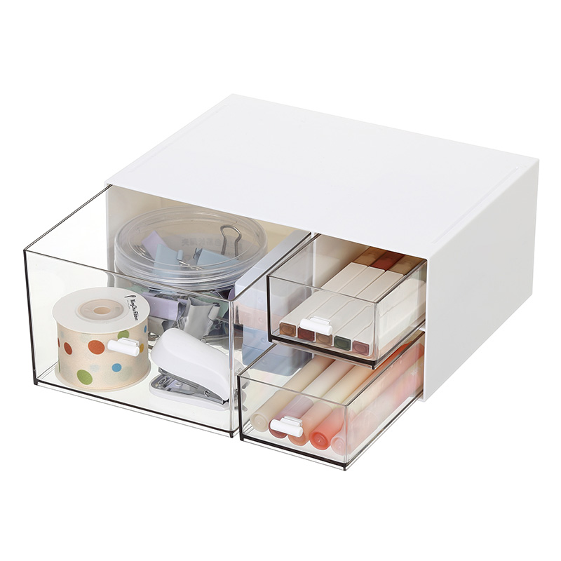 Plastic Desktop Storage Box (4 Compartments)