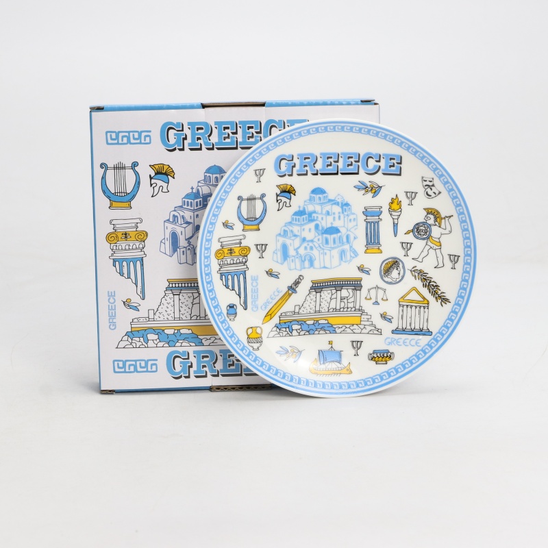 Greece souvenir dinner plate