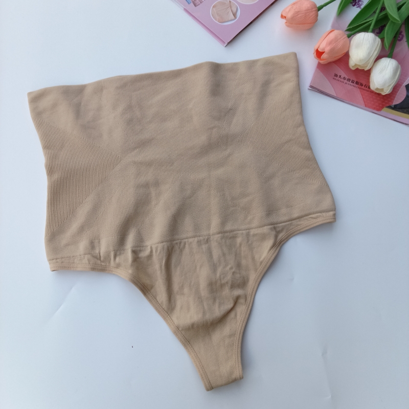 Women's high-waisted seamless thong tummy control body-shaping panty