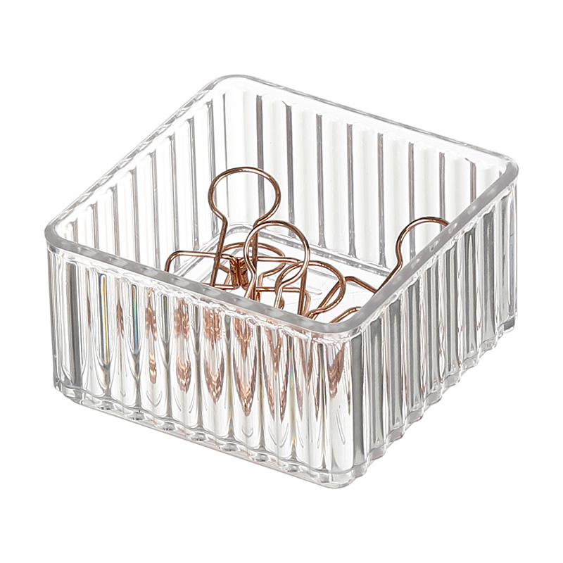 Mini Size Square Storage Box W/ Wave Pattern