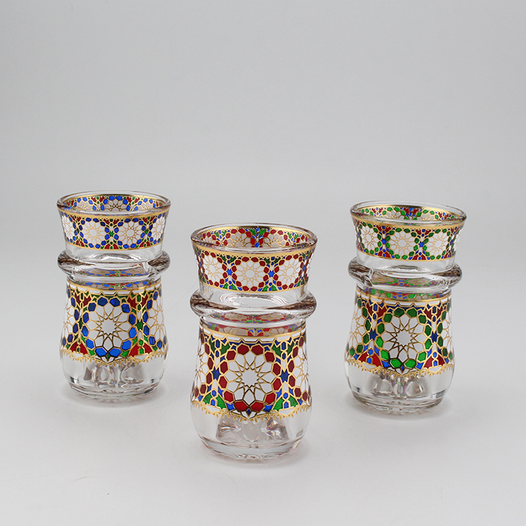 NEW 12 Pcs 130ML Moroccan Tea Cups Colorful Moroccan Tea Sets for Tea and Gift