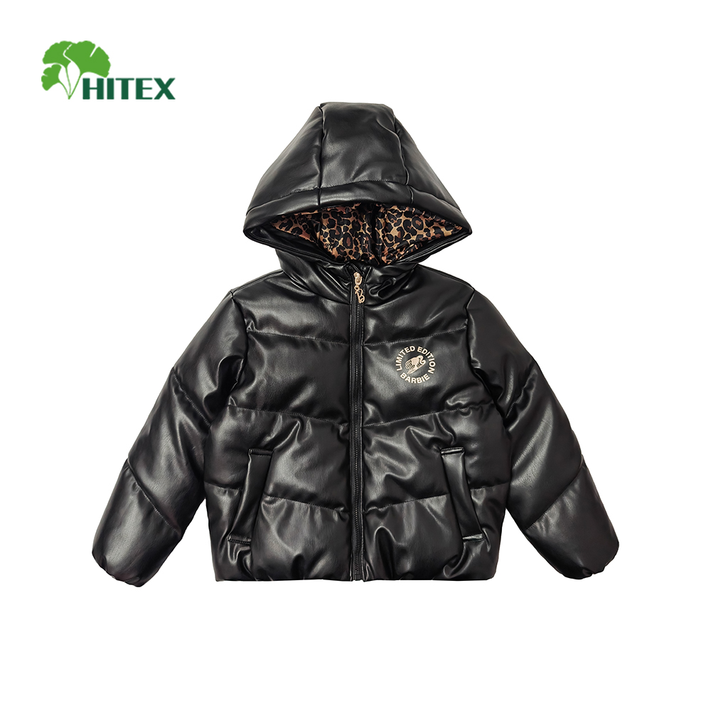 Hitex Girl's Woven Padded Pu Coat
