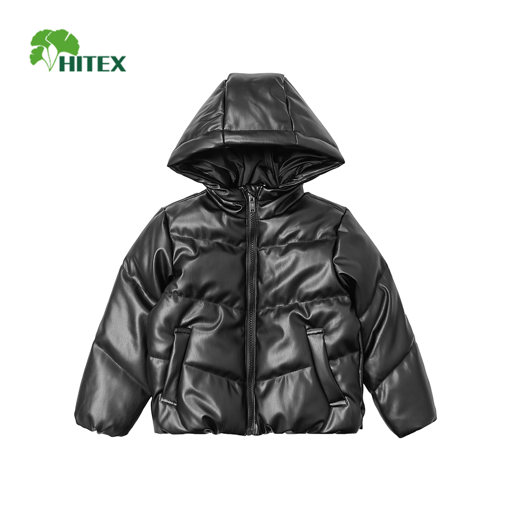 Hitex Girl's Woven Padded Pu Coat