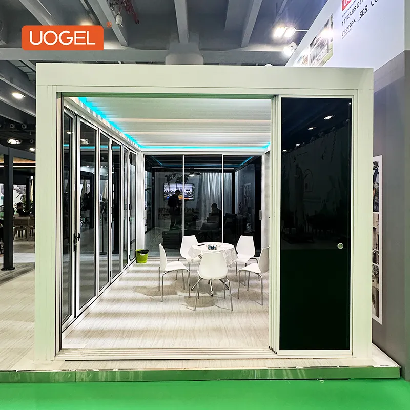 UOGEL The 137th Canton Fair Motorized Bioclimatic Aluminum Pergola Premium Pergola Gazebo & Pavilion