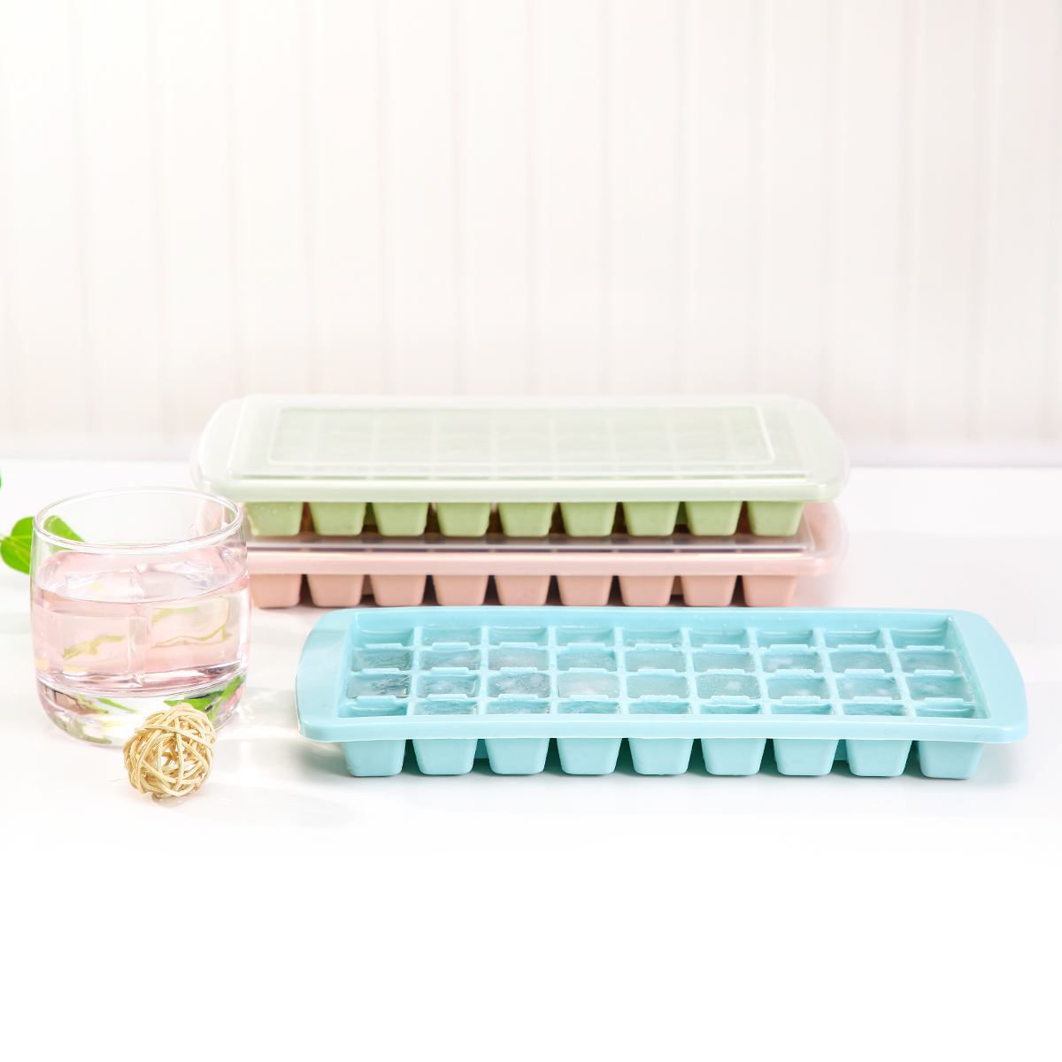 Thirty-six ice trays