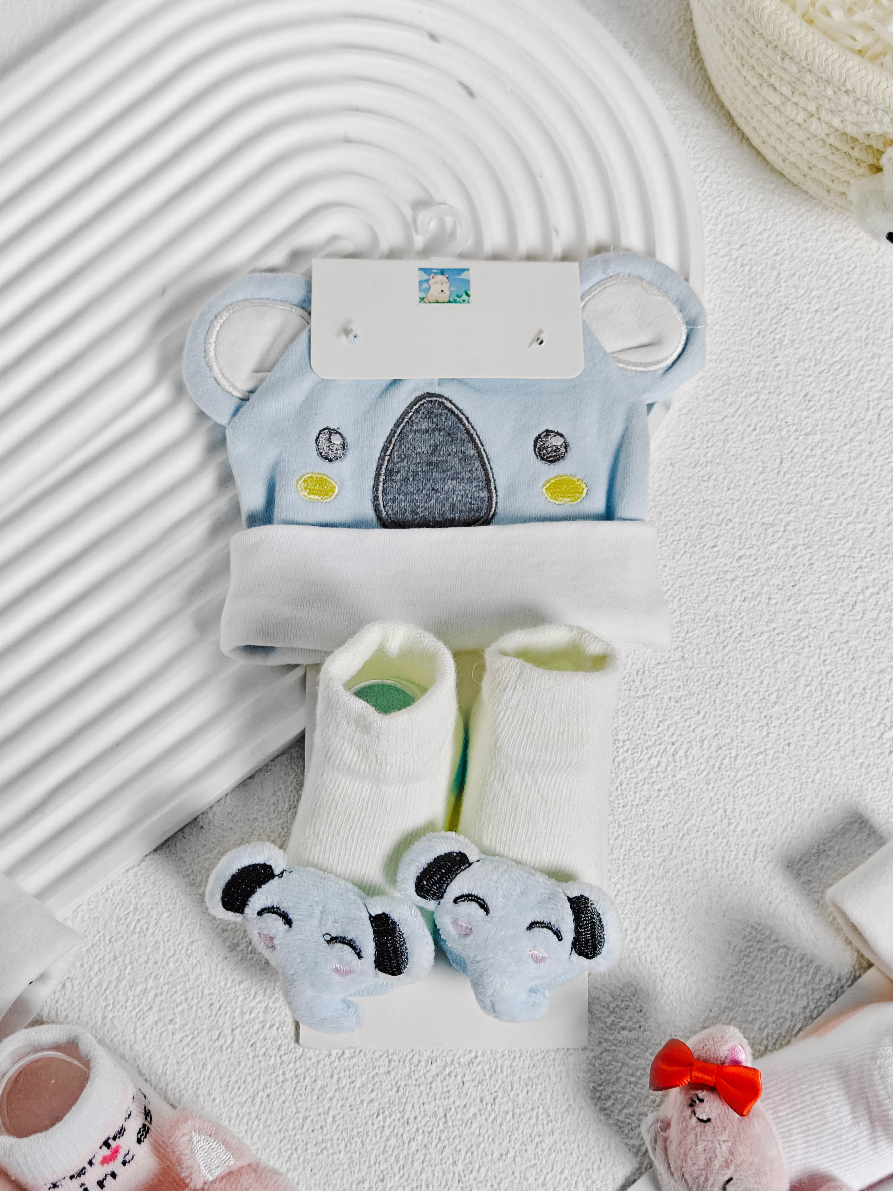Yuesheng Baby 3d Toys Socks And Hat Set Baby Hat Gift Set