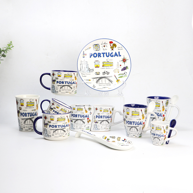 Portugal tourist souvenir ceramic dinnerware