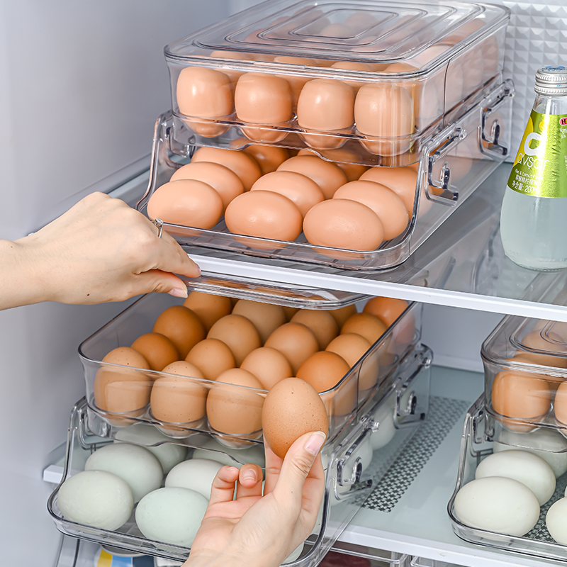 Height-adjustable egg storage basket