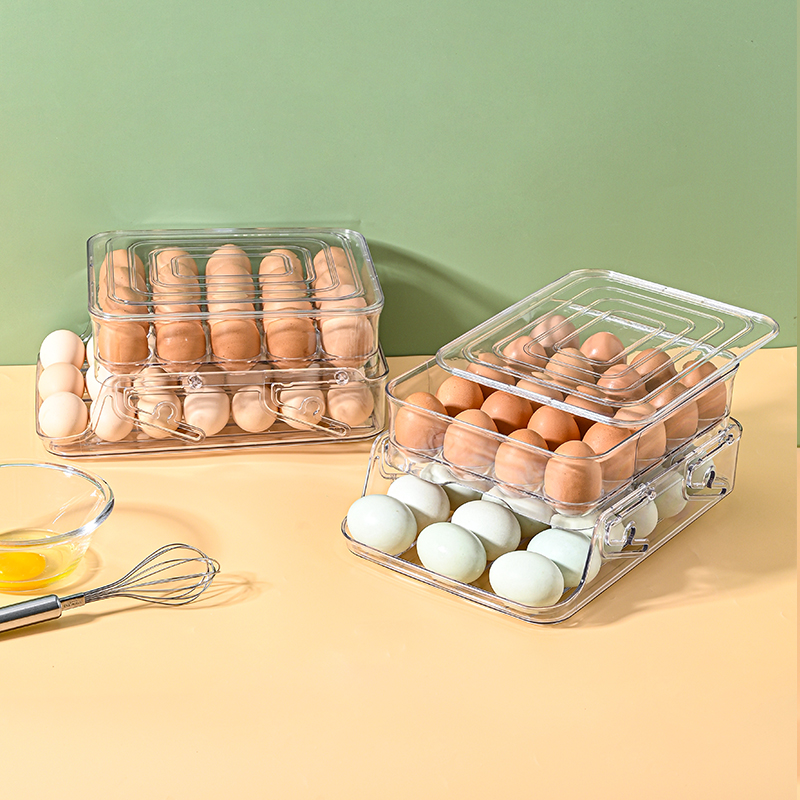 Height-adjustable egg storage basket