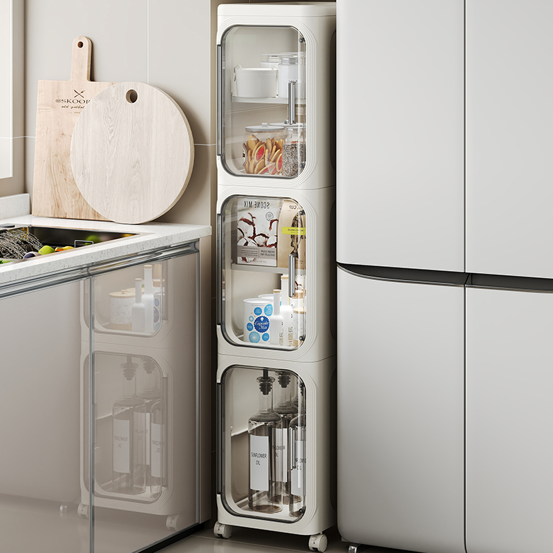 Storage baskets in the crevices of the home