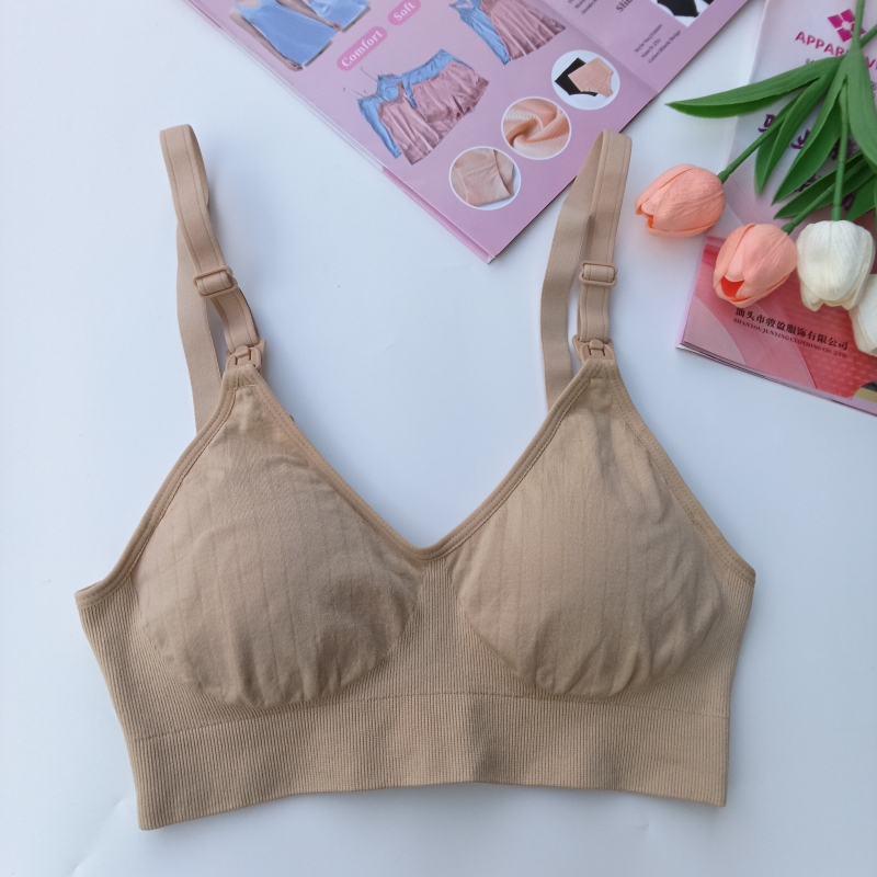 Women's push-up anti-sag nursing bra with front clasp maternity bra