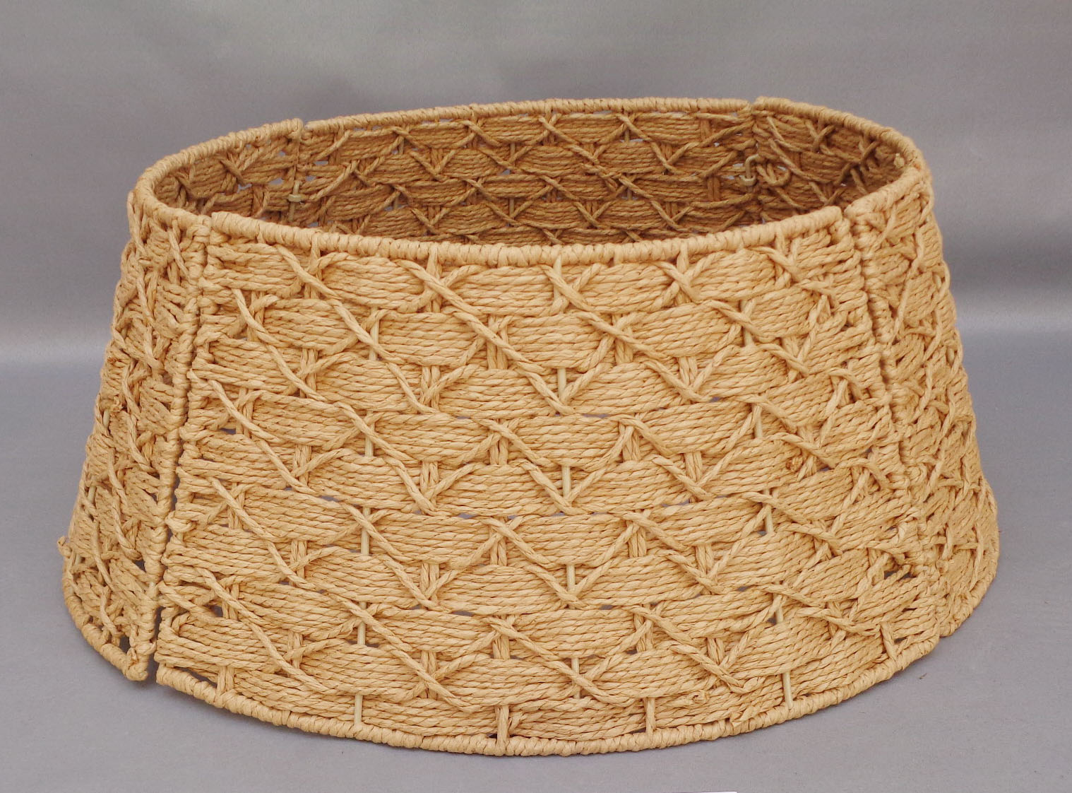 Iron frame,paper rope weave,christmas fence