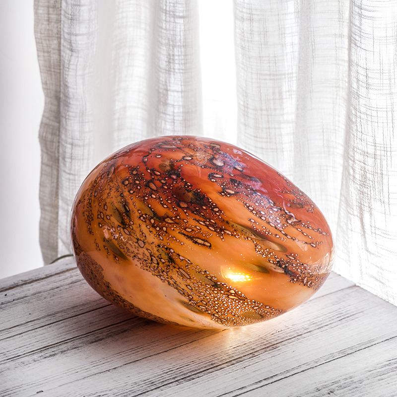 Art color glass decorative lighting handmade GJ17-20/TL12G Red Golden Landscape