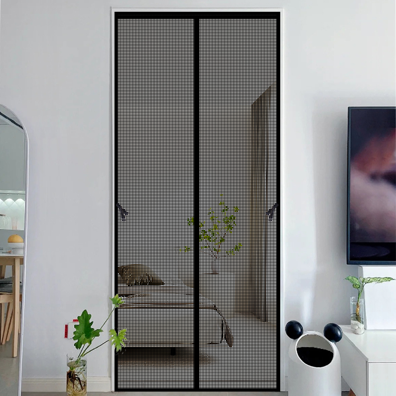 Fiberglass mosquito proof door curtain