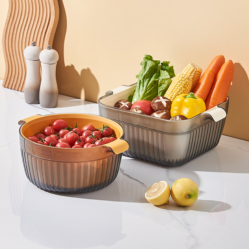 Square draining basket