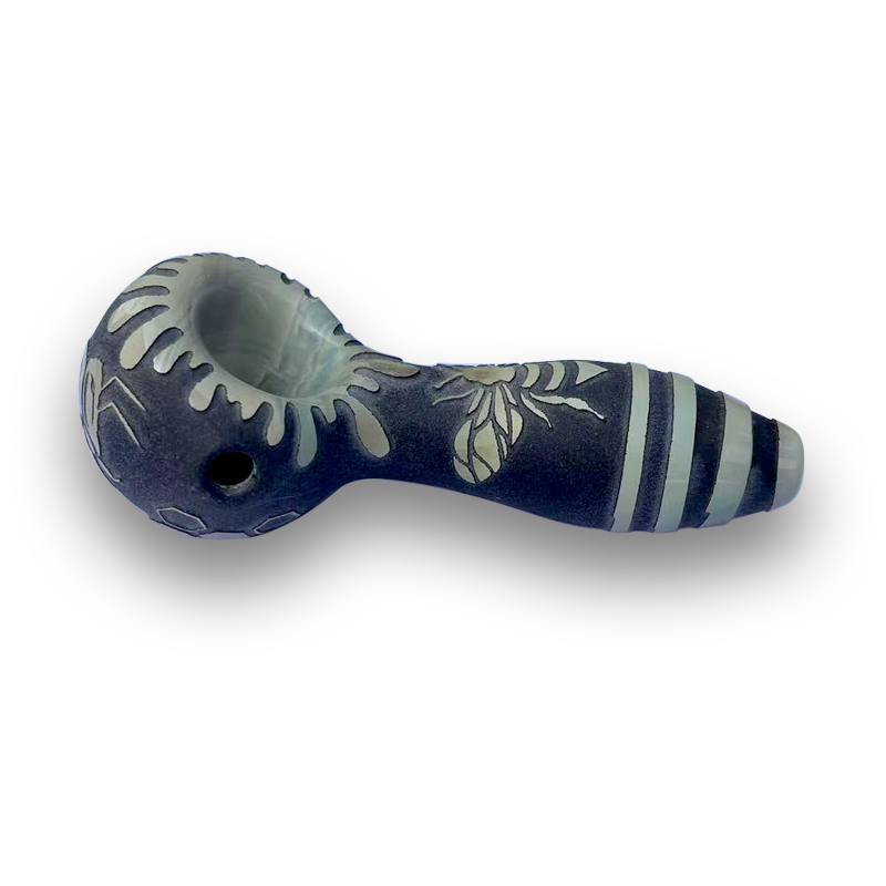 Bee sandblasted glass pipe