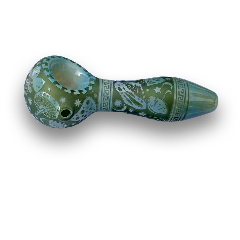 Mushroom sandblasted glass pipe