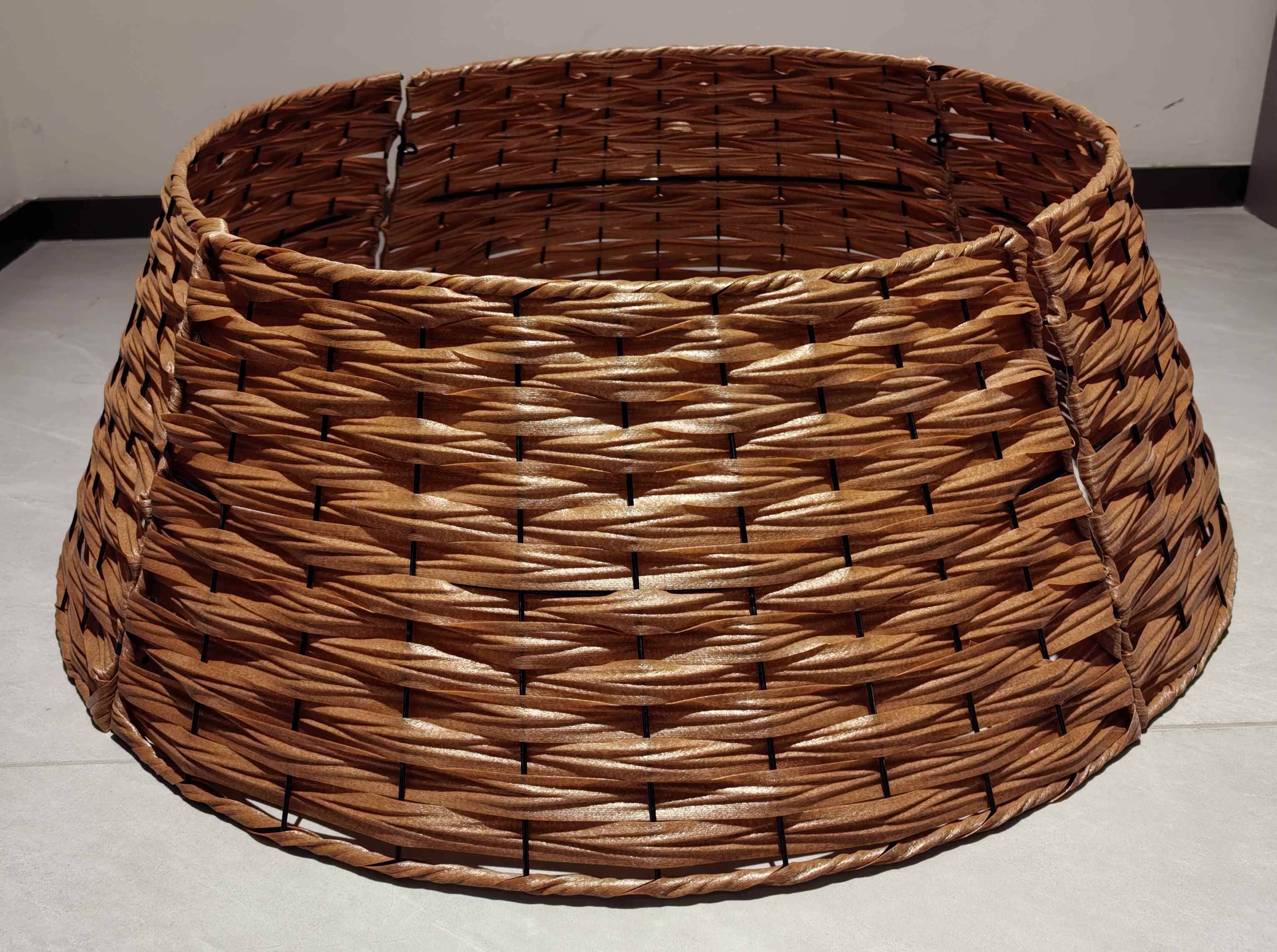 Wuyue PE rattan tree collar tree skirt for Christmas tree,Tree Base Cover
