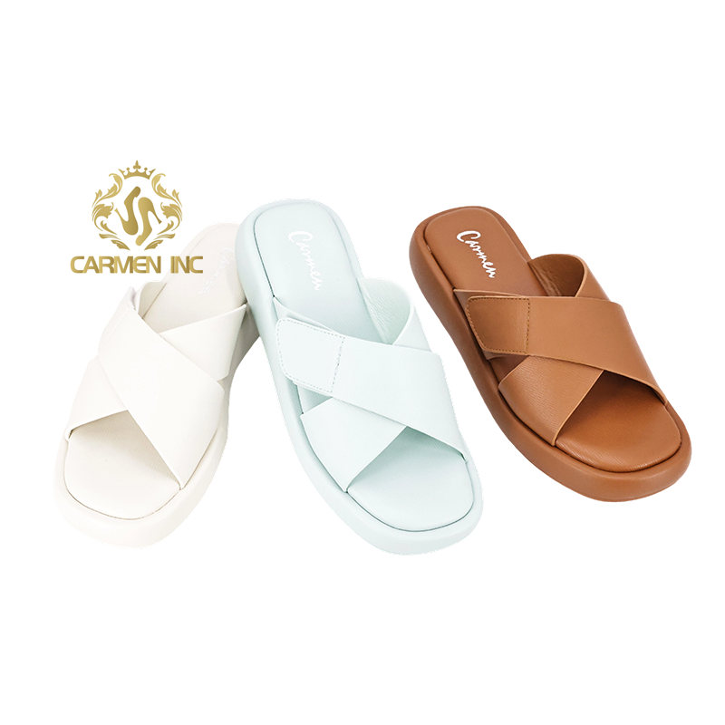 Ladies' Casual Daily Wearing Sandals Wholesale Thick Sole Flat Slippers Suitable for Home Use
