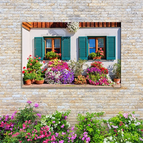 Outdoor Garden Art water proof most popular wall art canvas giclee printing with color fading