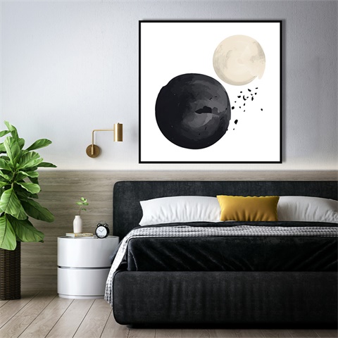 Handpainted framed canvas wall decoration floating frame canvas art