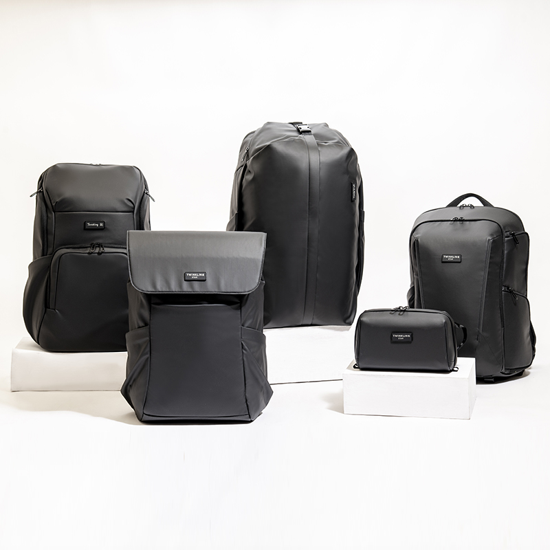 Dark Gray Business Travel Bag Waterproof Nylon Zipper Durable Fabric Large Capacity Series