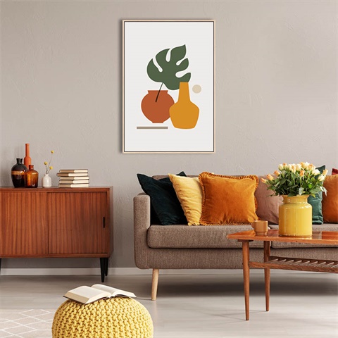 Factory Direct hot sell morden design framed canvas with foil home hotle use floating framed canvas