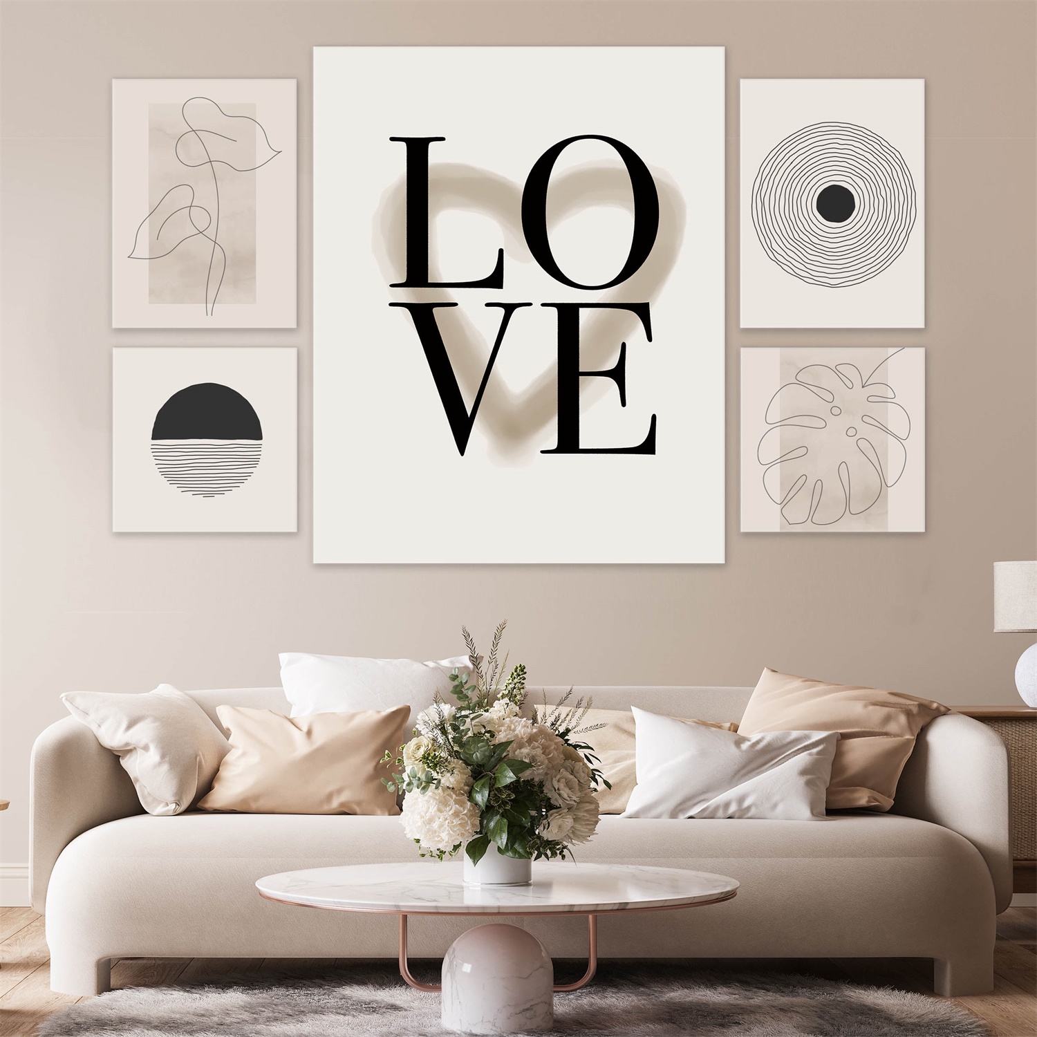 Life style Prints popular Size Oil Painting Decorative Wall Art Painting For Home Decor 5pcs per set