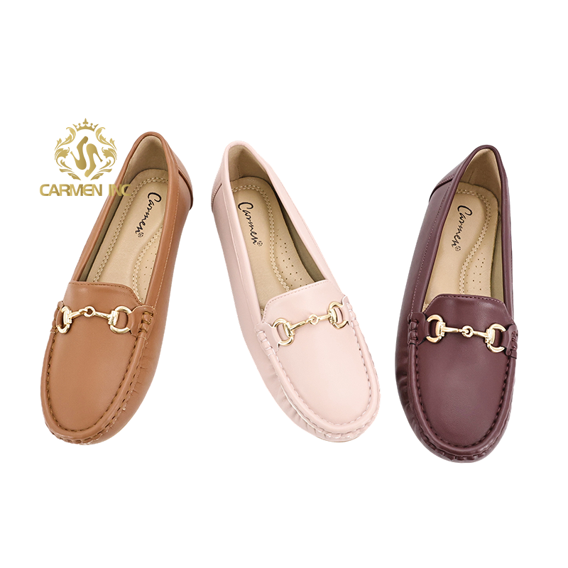 Hot Selling PU Leather Women's High Quality Shoes Black Classic Casual Flat Shoes Wholesale Price