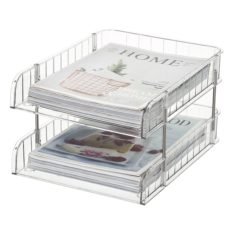 Plastic Transparent File Holder (2 Layers)