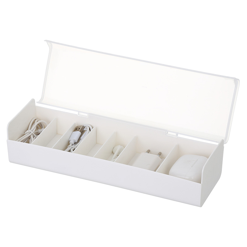Pp Desktop Storage Cable Storage Box (6 Compartments)