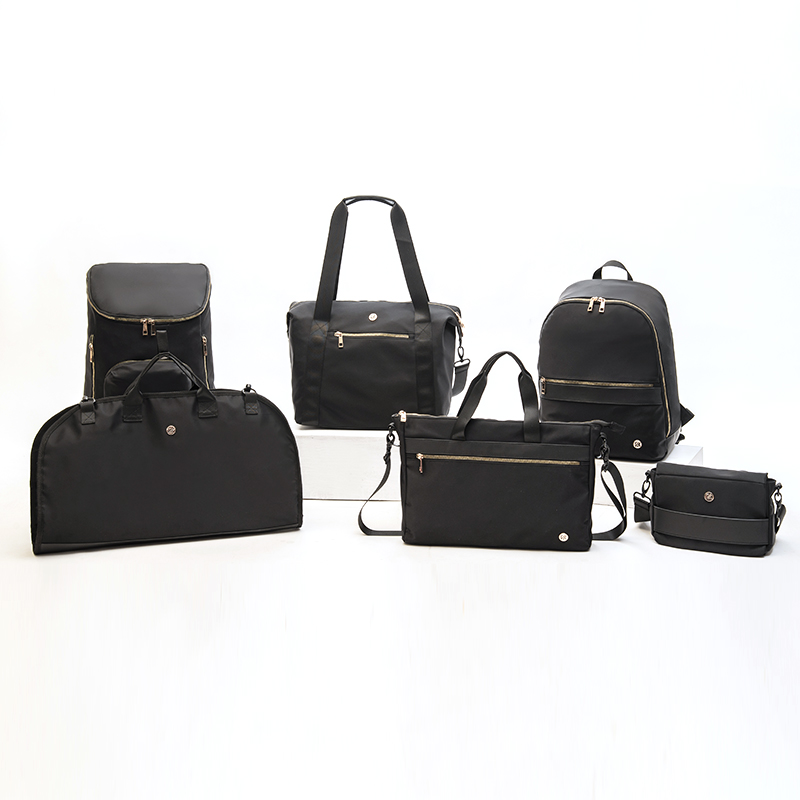 Black Twill Business Handbag Computer Shoulder Bag Briefcase Tote Bag Folding Suit Cover Series