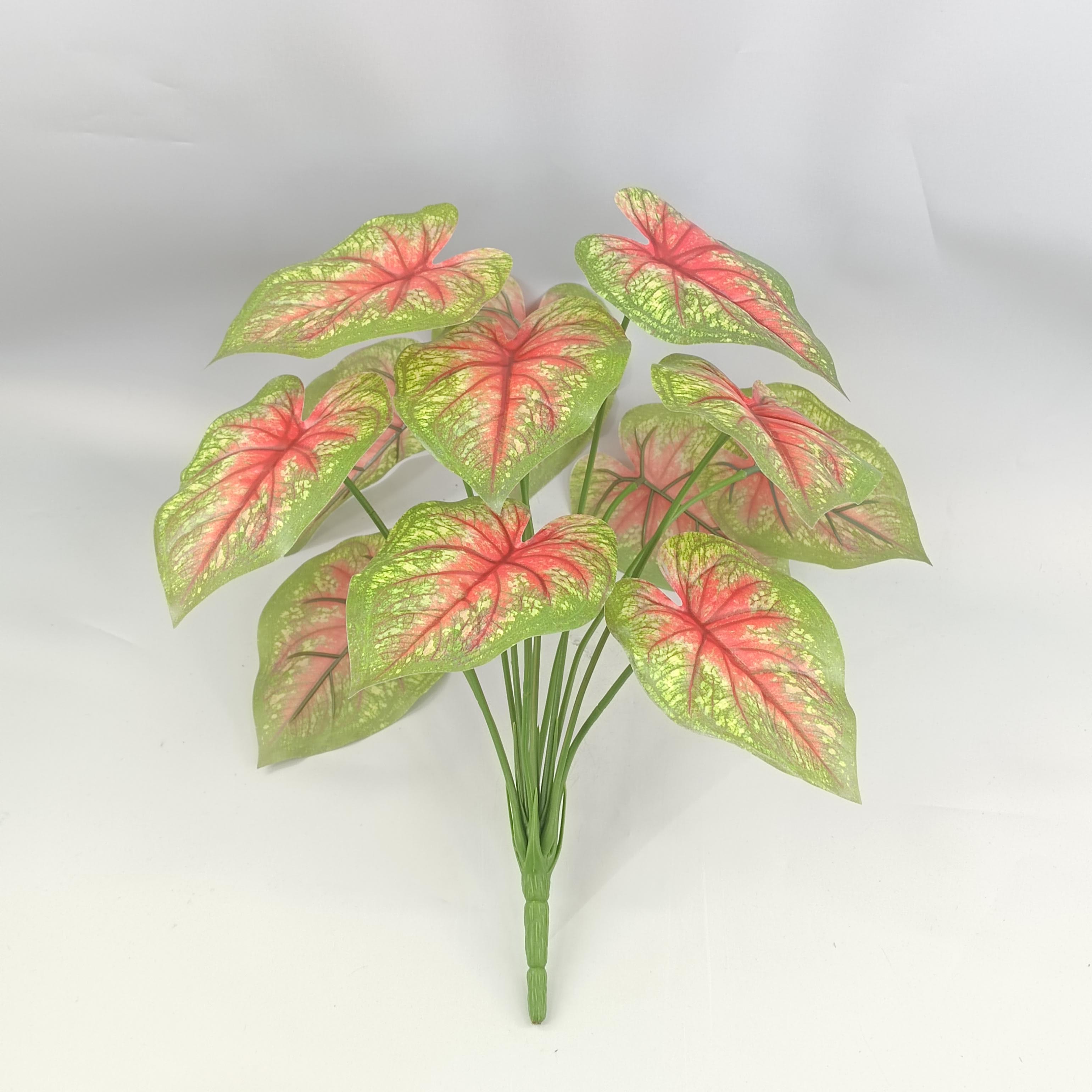 Red Core and Red Heart Leaf Single branch - Artificial plant home decoration