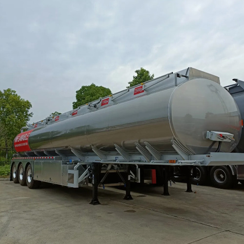 Aluminum Alloy Diesel Oil Tank Semi Trailer Capacity Fuel Tanker Truck