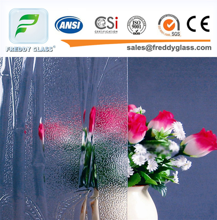 Clear bamboo pattern glass