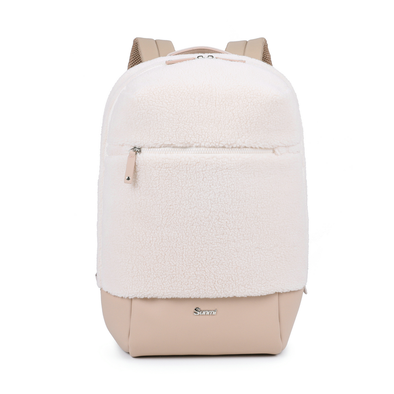 Teddy Fleece Laptop Backpack