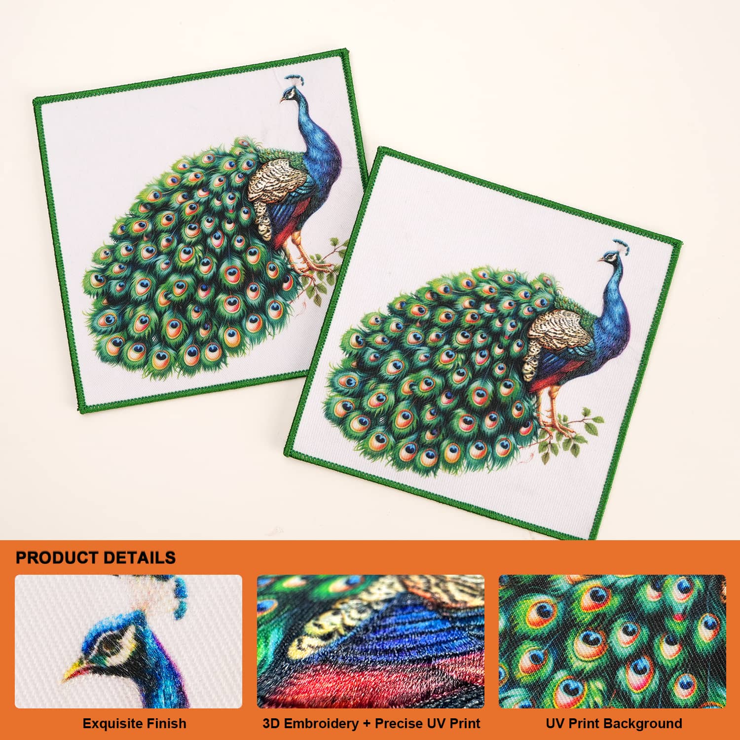 Washable UV Printing Embroidery Patches for Clothing Hat Shoe